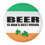 BEER IS MAN'S BEST FRIEND REFRIGERATOR MAGNETS