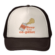 BEER IS MY CO-PILOT T-SHIRT HATS