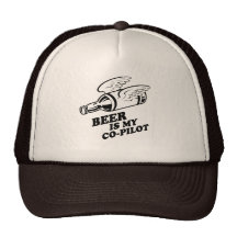 BEER IS MY CO-PILOT T-SHIRT MESH HATS