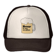 BEER IS MY COPILOT T-SHIRT MESH HATS