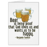 Beer is Proof (Franklin) Greeting Card