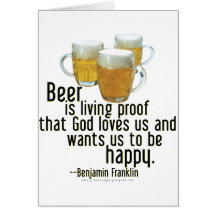 Beer is Proof (Franklin) Greeting Card