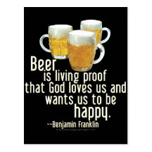 Beer is Proof (Franklin) Postcard