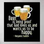 Beer is Proof (Franklin) Print