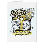 BEER LUCKY CARTOON PRINT CARDS