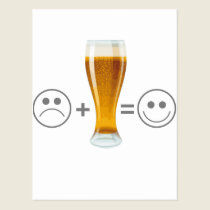 Beer makes me happy postcards