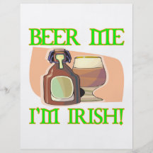 Beer Me Im Irish Full Color Flyer