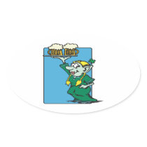 Beer Me Im Irish Oval Stickers