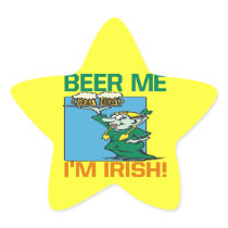 Beer Me Im Irish Stickers