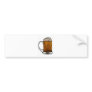 Beer Mug Caricature Bumper Sticker