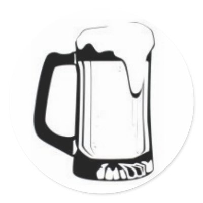 Beer Mug Round Stickers by made_in_atlantis
