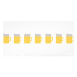 beer mugs icon customized photo card