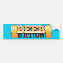 BEER NATION design from The Beer Shop Bumper Sticker