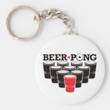 Beer Pong Basic - Red Key Chains