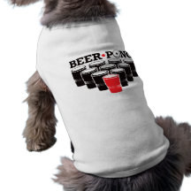 Beer Pong Basic - Red Pet Tshirt