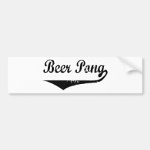 Beer Pong Bumper Sticker