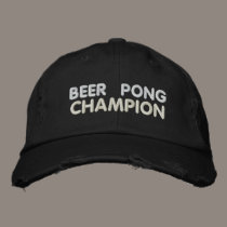 Beer Pong Champion embroidered hats