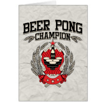 Beer Pong Champion Card