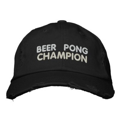 Beer Pong Champion Baseball Cap by Drinking_Shirts