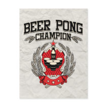 Beer Pong Champion Postcards