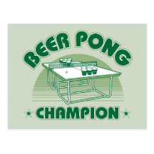 Beer Pong Champion Postcard