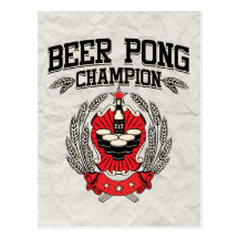 Beer Pong Champion Postcards
