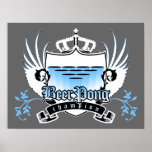 beer pong champion royal crest print