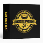 Beer Pong Champion Vinyl Binder