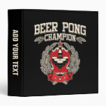 Beer Pong Champion Vinyl Binder