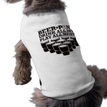 Beer Pong Drink All Day Play All Night - Black Dog Tshirt
