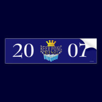 Beer Pong King bumper stickers