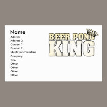 Beer Pong King business cards