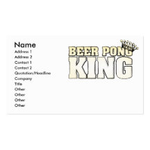Beer Pong King Business Card
