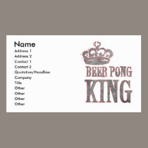 Beer Pong King business cards