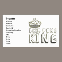 Beer Pong King business cards