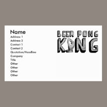 Beer Pong King business cards