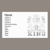 Beer Pong King business cards