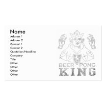 Beer Pong King Business Card Templates