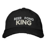 Beer Pong King embroidered hats