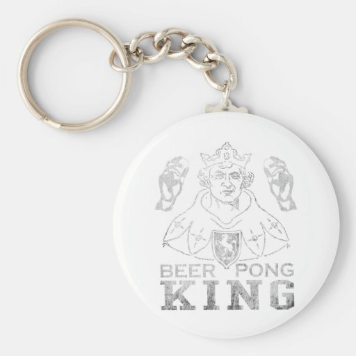 Beer Pong King Key Chains