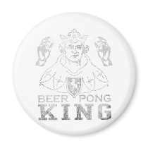 Beer Pong King Refrigerator Magnets