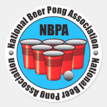 Beer Pong Round Stickers