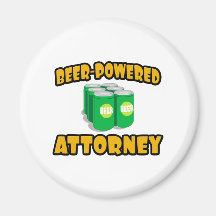 Beer-Powered Attorney Refrigerator Magnets