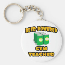 Beer-Powered Gym Teacher Key Chain