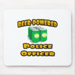 Beer-Powered Police Officer Mouse Pads