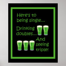 Beer St Patrick's Drinking Doubles Party Poster