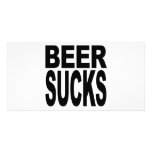 Beer Sucks Customized Photo Card