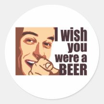 Beer t-shirt round stickers