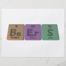 Beers-Be-Er-S-Beryllium-Erbium-Sulfur Flyer Design