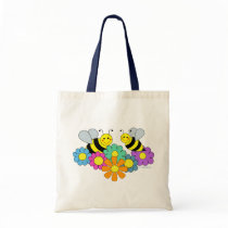 Bees & Flowers Tote Bag